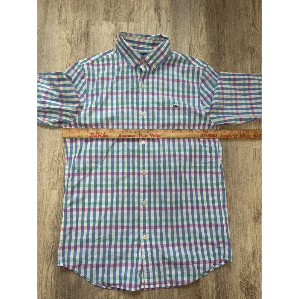 Vineyard Vines‎ Mens Slim Fit Whale Shirt Button Down Plaid Blue S